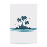 Tropical Island Photographic Print, Palm Tree Art, Island Decor, Beach House Art, Coastal Wall Art, Summer Print - Tawshia